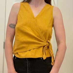 Madewell Texture & Thread Tie-Front Tank Top